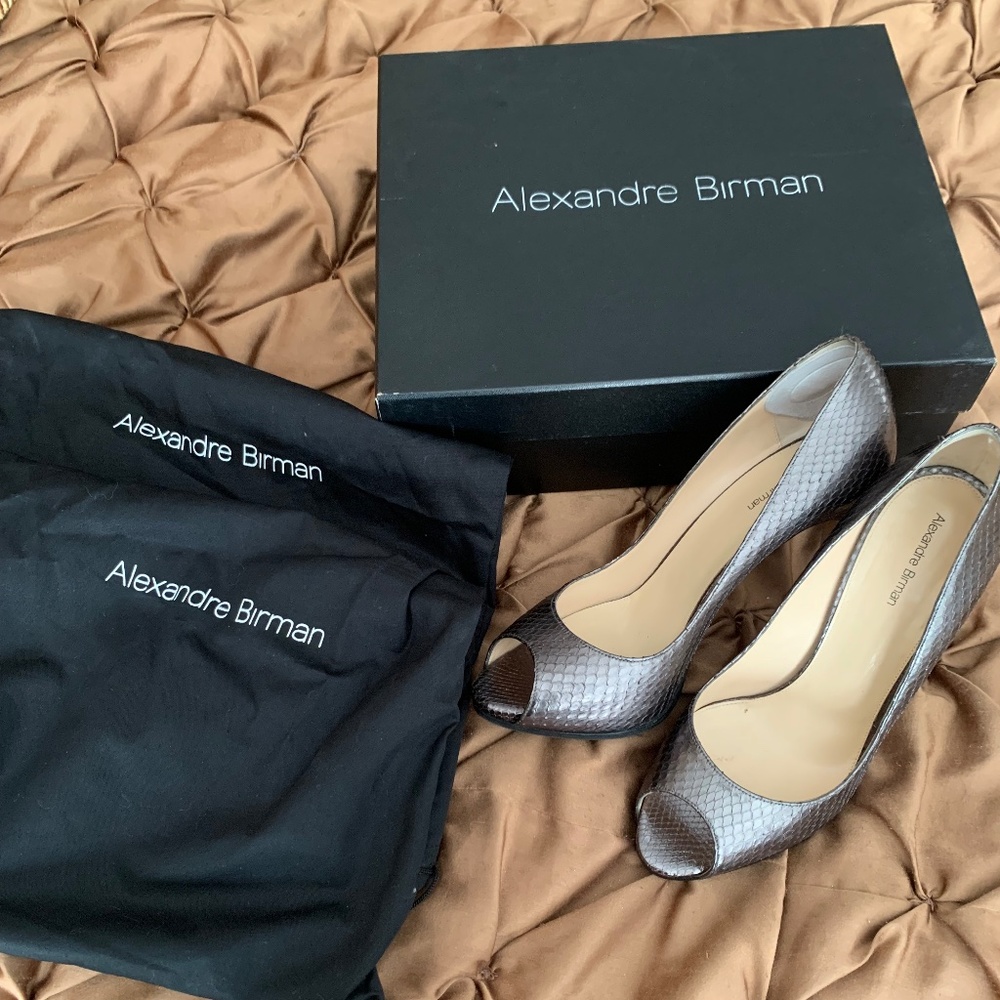 Alexandre Birman peep toe platform pumps